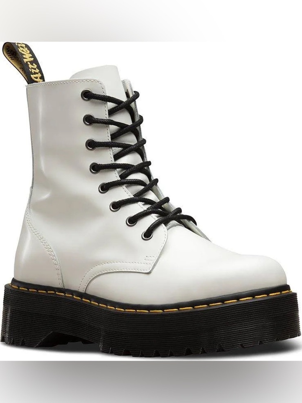 Dr. Marten Jadon Platform Boot in White sz 8